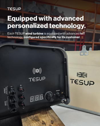 Aerogeneradores TESUP a Medida con Innovación IoT