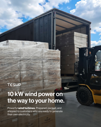 10 kW Windenergie Unterwegs — Saubere Energie Geliefert, Wo Immer Sie Sind