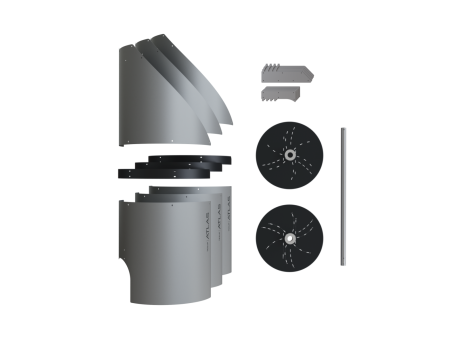Reinforced stainless-steel Atlas low-wind blade set