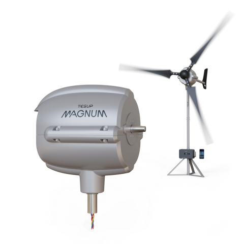 Magnum Horizontale Windturbine (15 kW Motor, 12 kW Spitze)