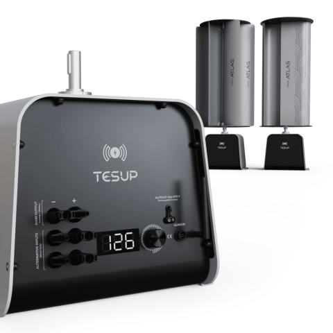 Éolienne verticale Atlas (moteur 15 kW, pic 4,5 kW)