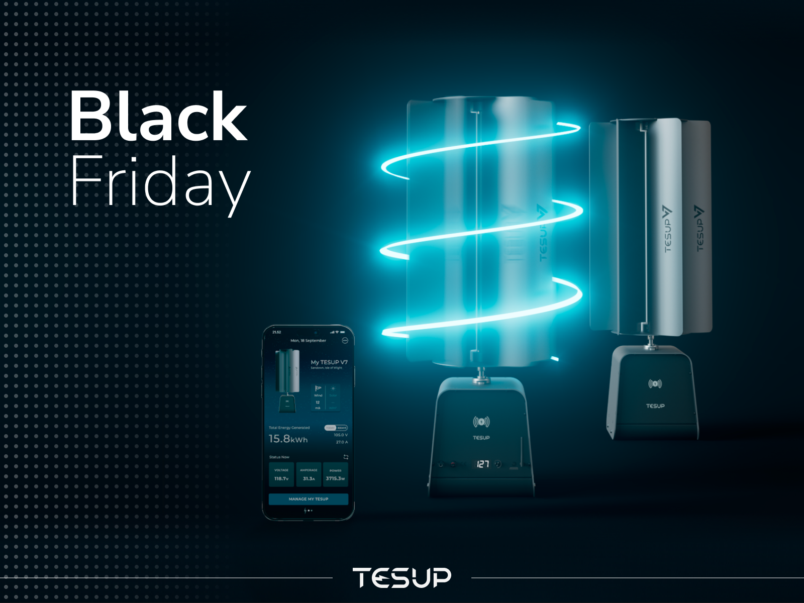 ¡Haz que el Black Friday sea verde con TESUP: Aprovecha la energía sostenible con descuentos!