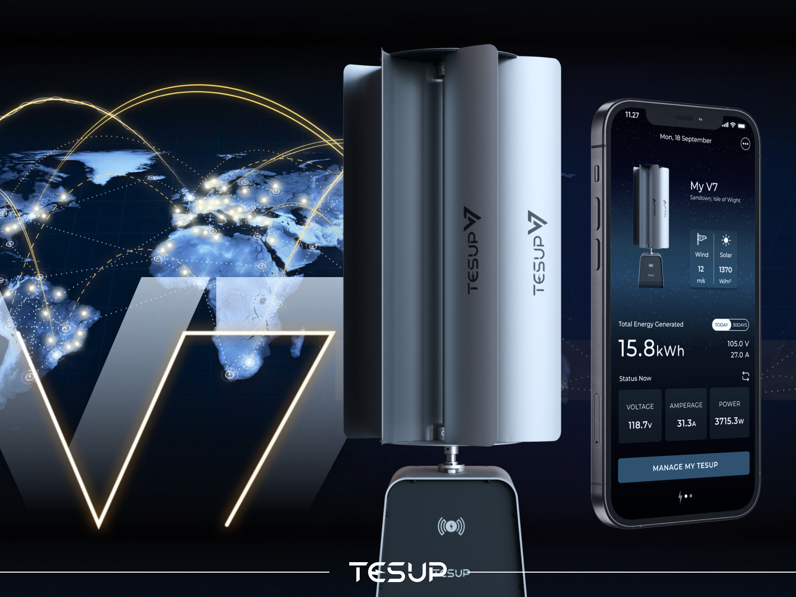 TESUP社の最新鋭V7風力タービン、毎日数百台が世界中に出荷される