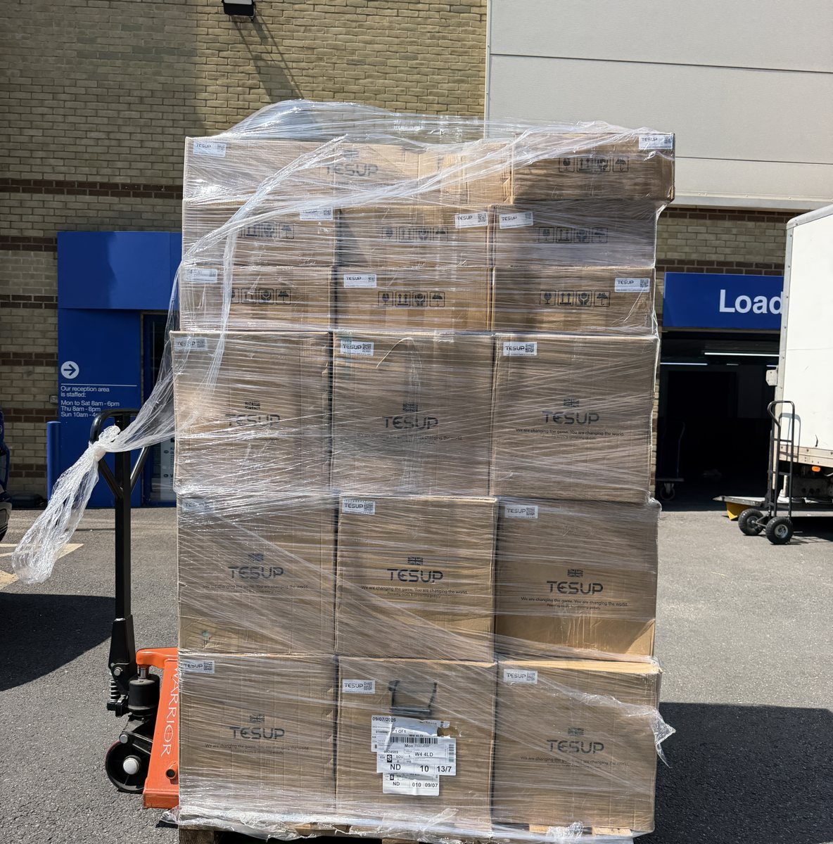 TESUP shipment at the loading dock