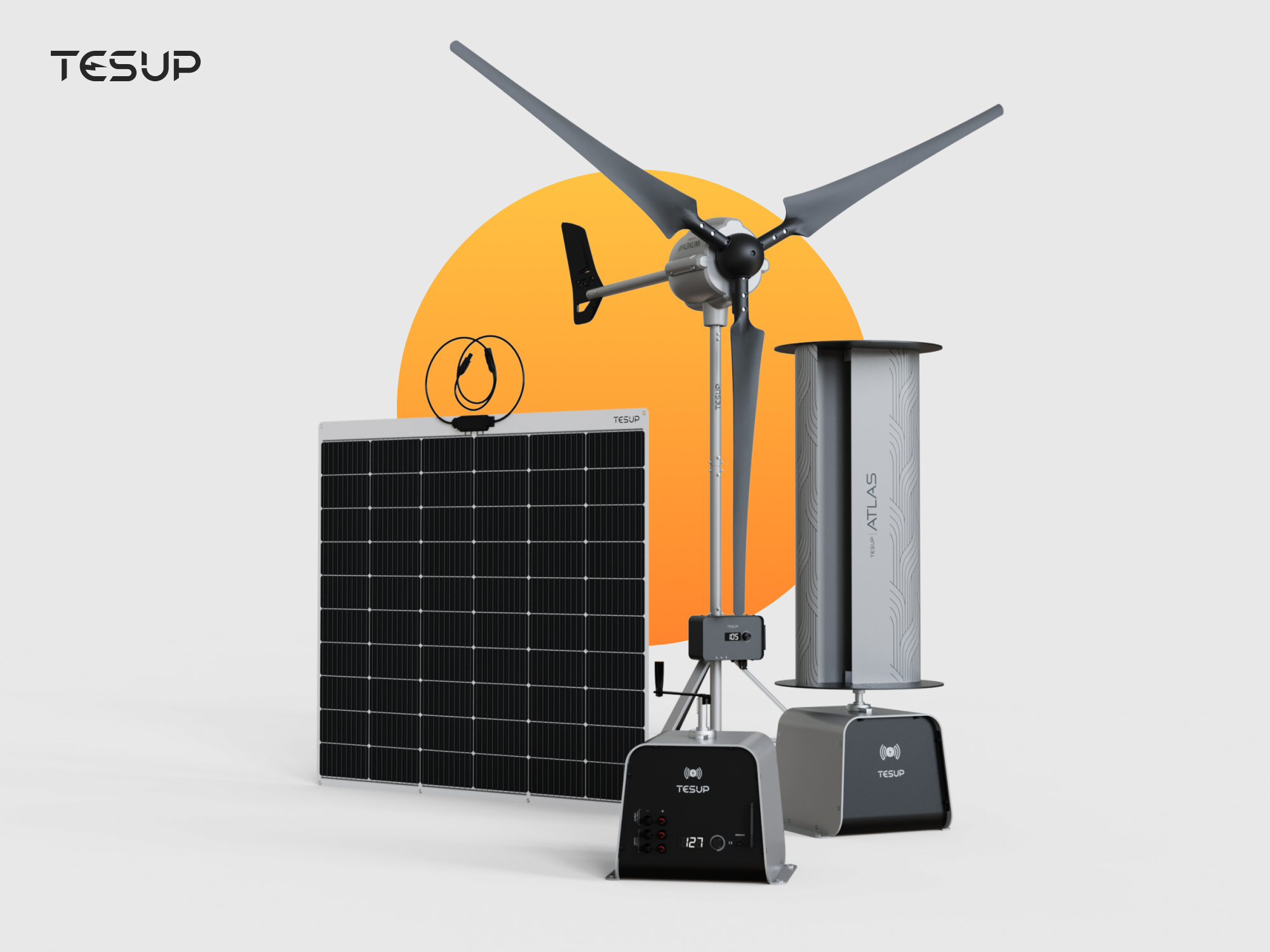 Paneles solares y turbinas eólicas TESUP