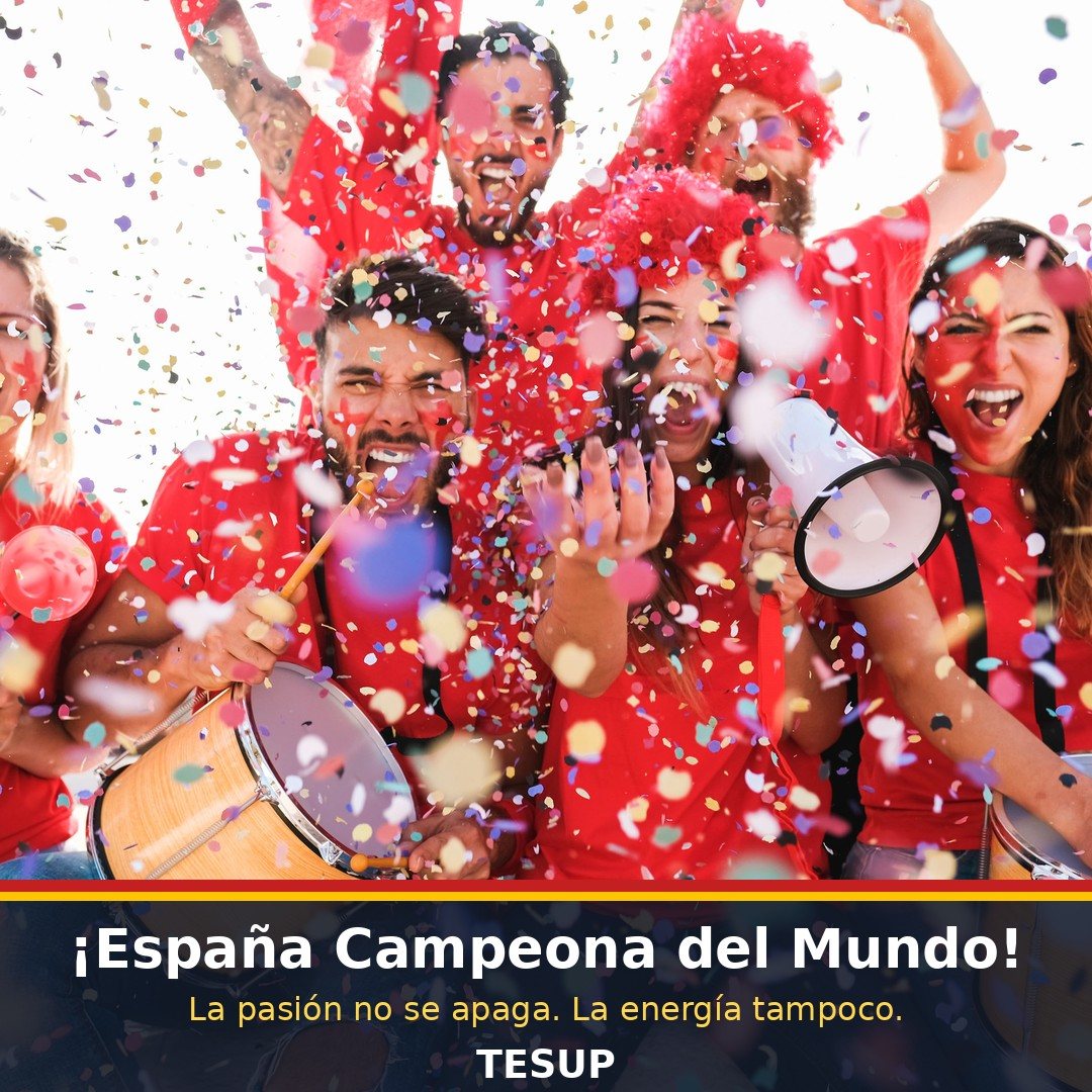 Aficionados españoles celebrando el Mundial 2026