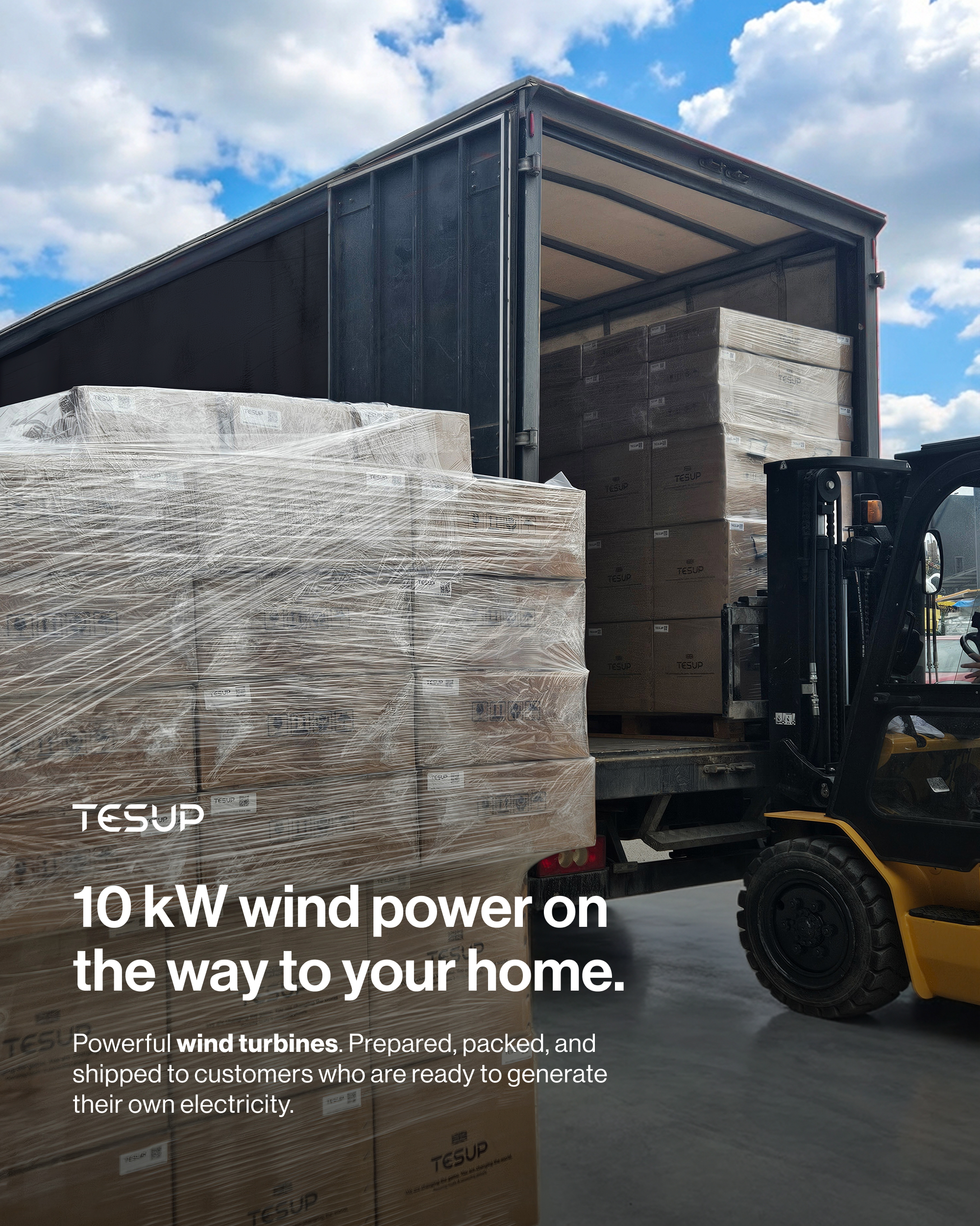 10 kW Větrná Energie Na Cestě — Čistá Energie Doručena Kdekoli Jste