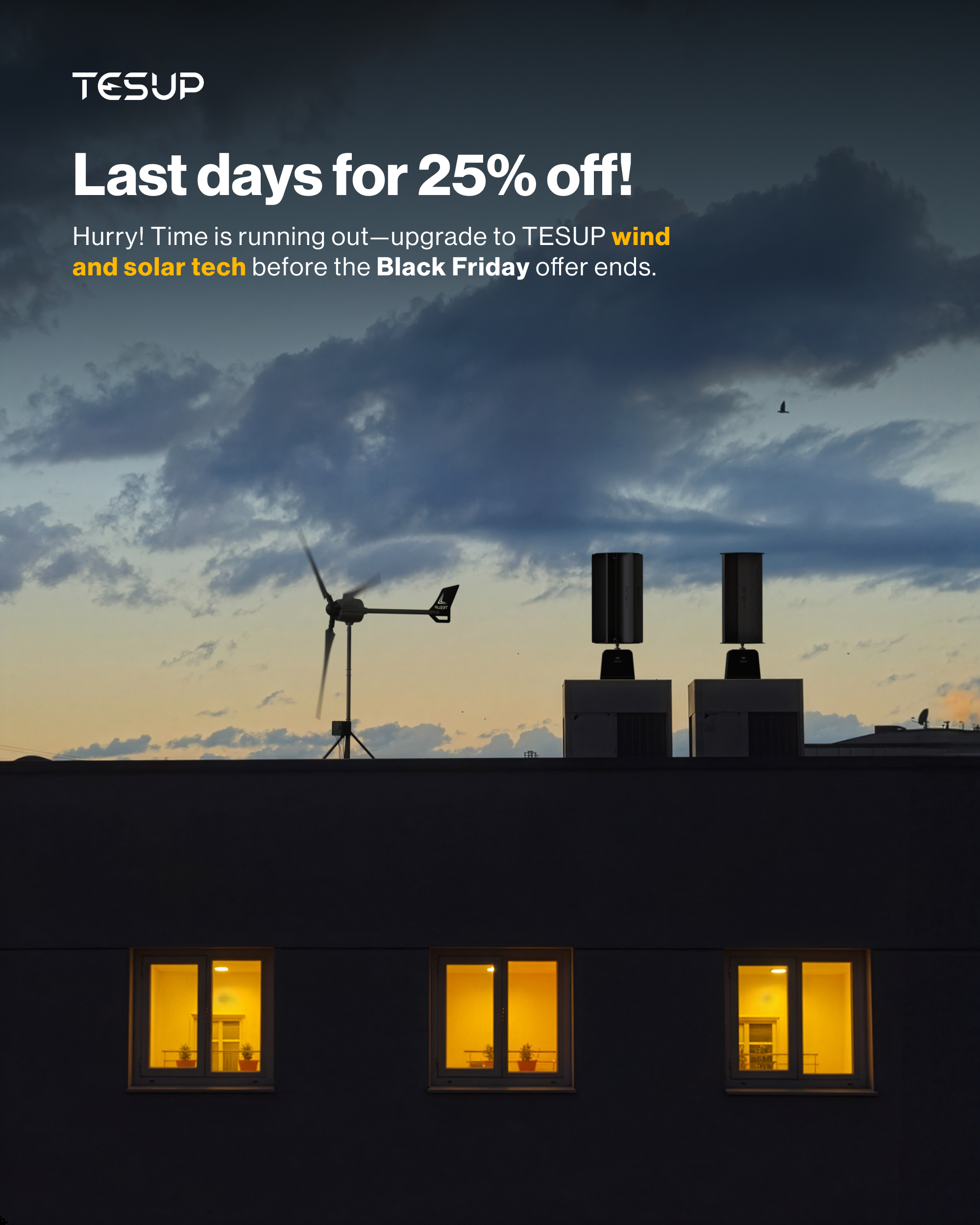 Energía Limpia, Precios Bajos – Black Friday 25% de Descuento