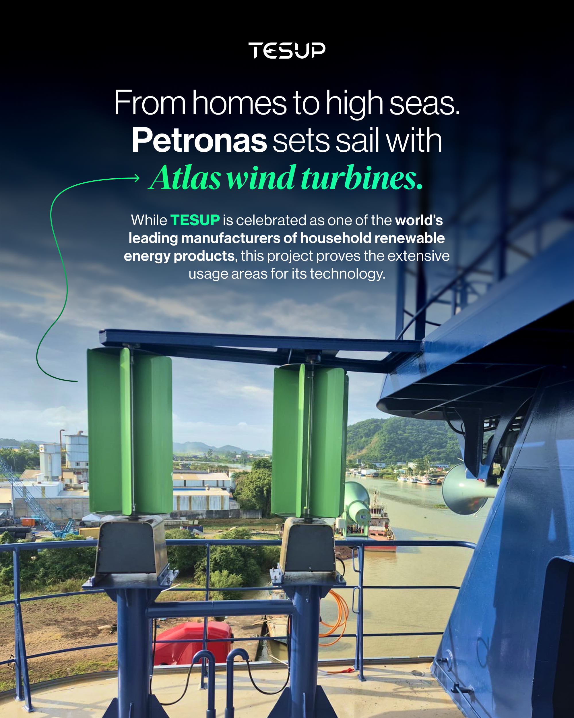 Od Domovů K Otevřenému Moři: Petronas Vyplouvá S Větrnými Turbinami TESUP Atlas