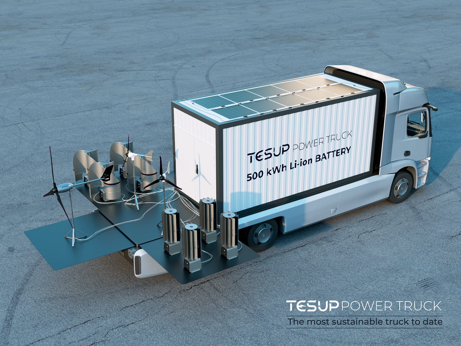 Wir stellen den bisher nachhaltigsten Truck vor: TESUP Power Truck!