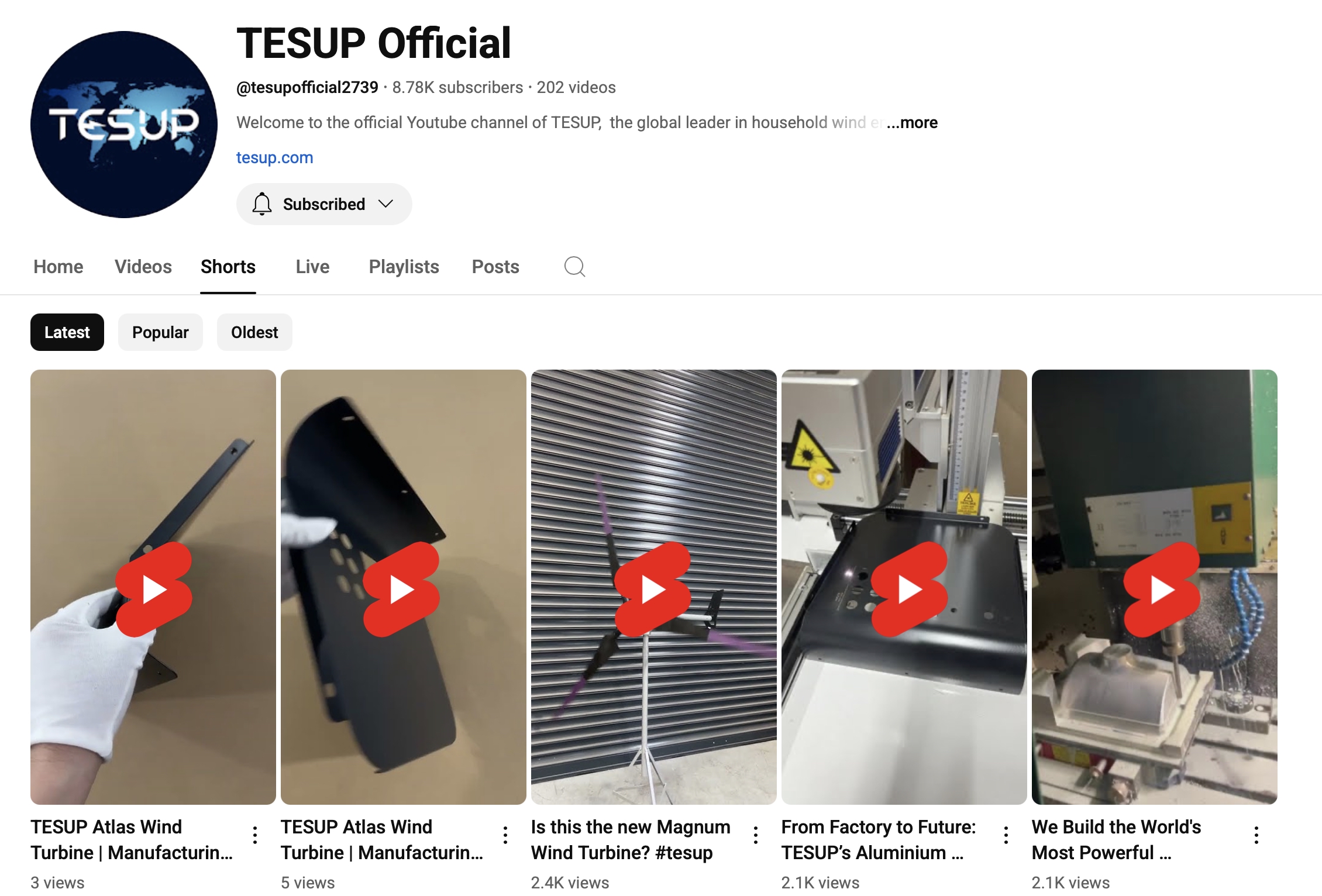 TESUP Europe factory wind turbine production