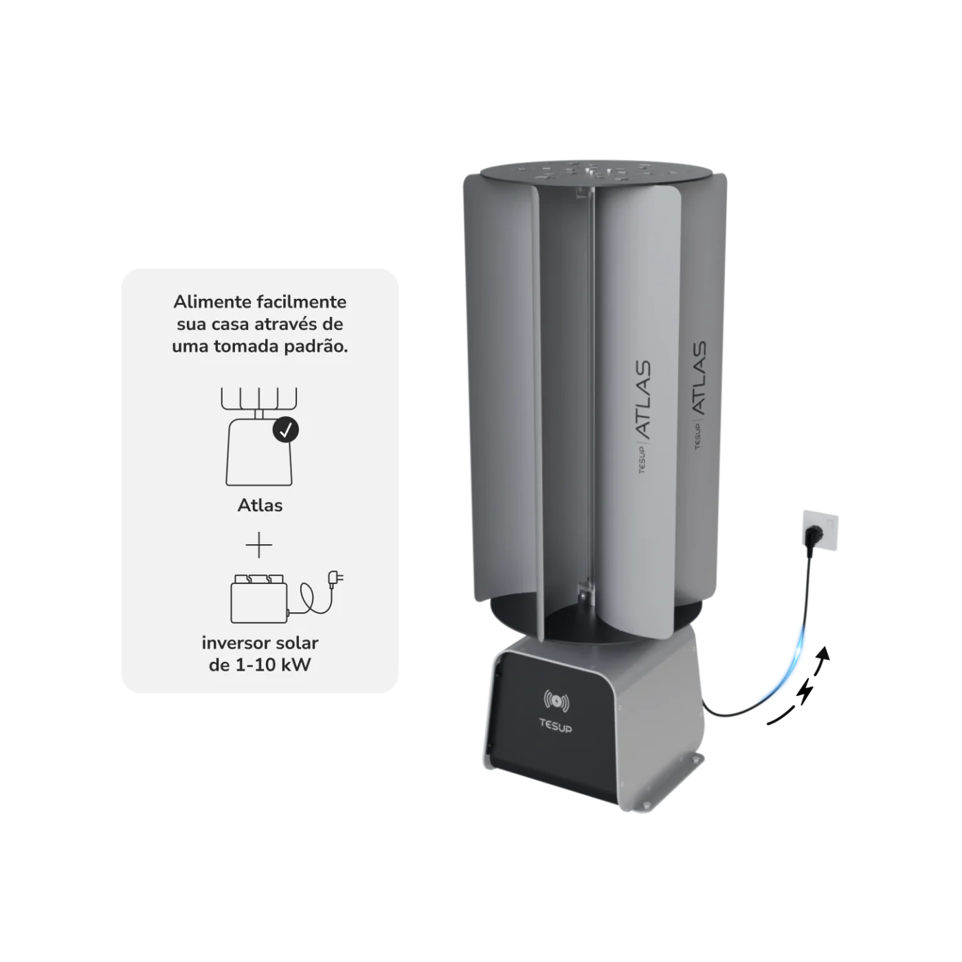 Gerador de turbina eólica vertical Atlas (10 KW)
