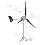 Magnum Horizontaler Windturbinen-Generator (10 KW) thumbnail