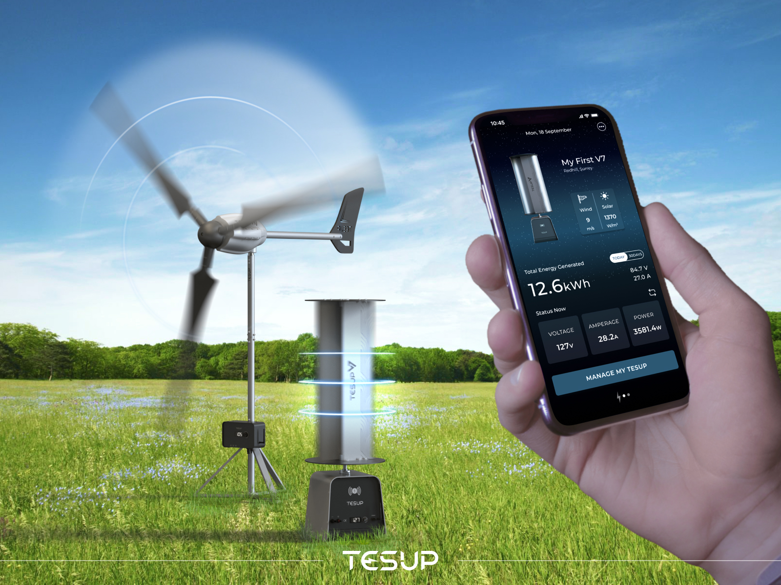 Activate Your TESUP Wind Turbine's Mobile App