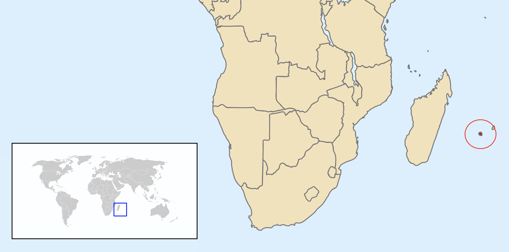 Karte von Réunion